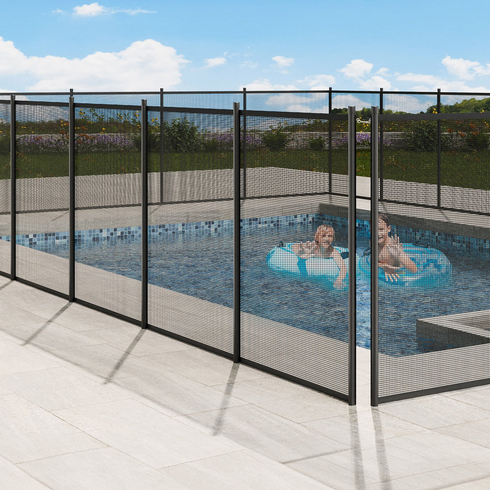 Vevor Pool Fence for Inground Pool 4' x 48' Black 340gms Teslin PVC Mesh Removable New