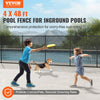 Vevor Pool Fence for Inground Pool 4' x 48' Black 340gms Teslin PVC Mesh Removable New