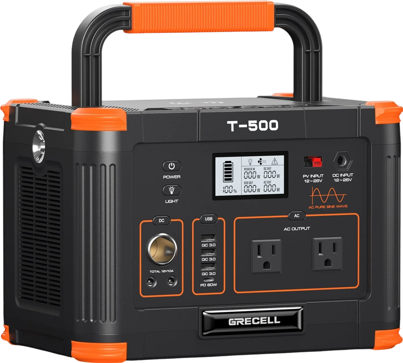 Grecell T-500 Portable Power Station 500W/519Wh New