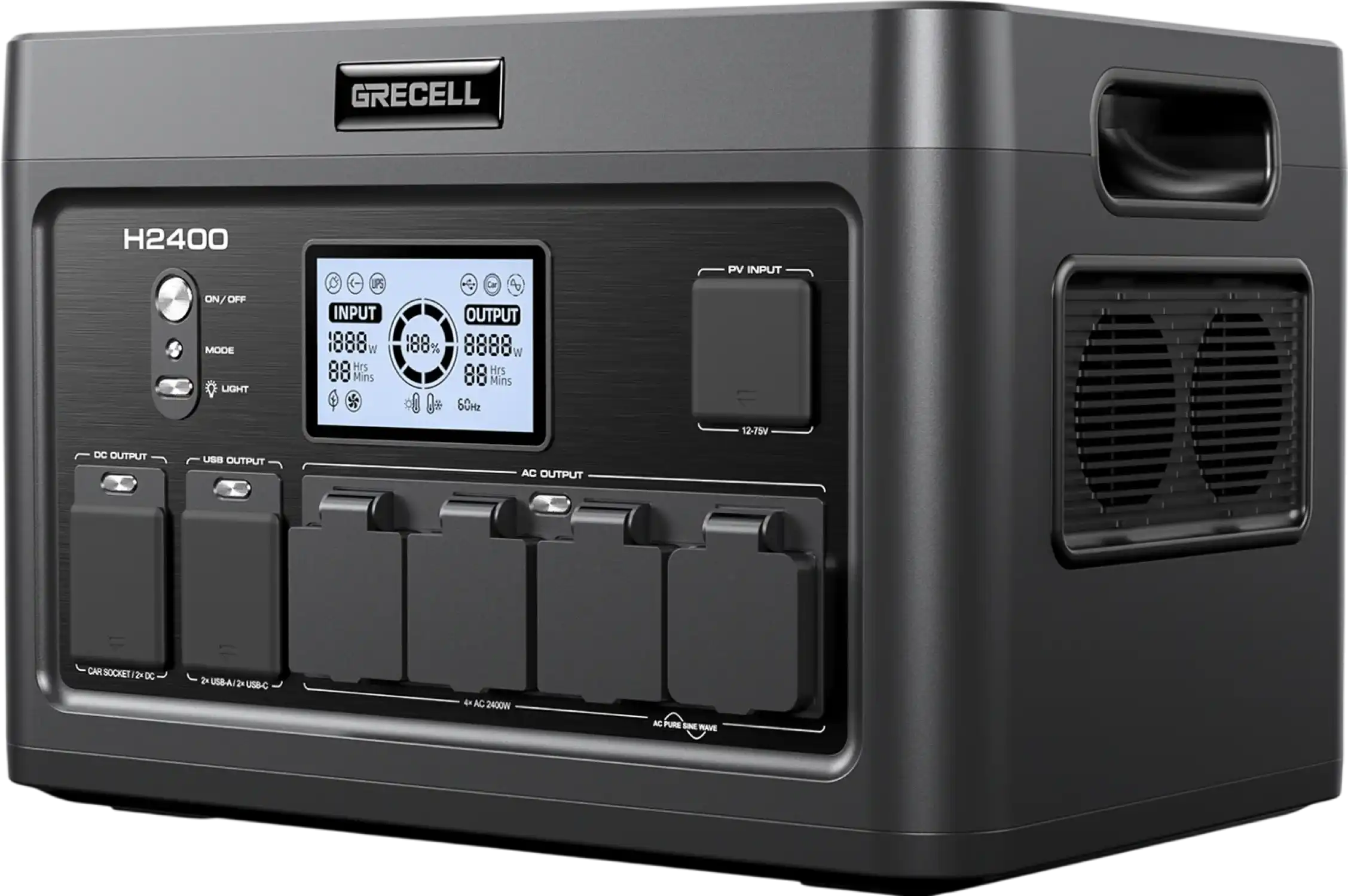 Grecell H2400 Portable Power Station 2400W 1843Wh New