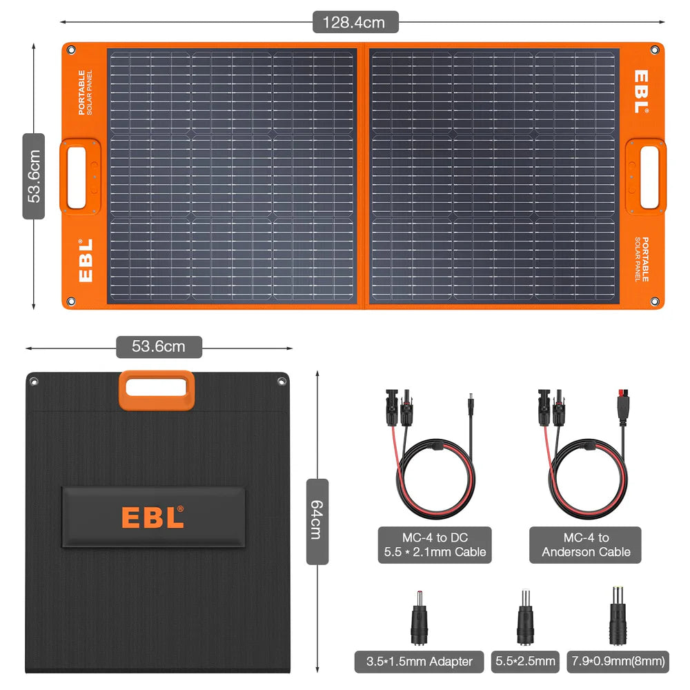 EBL Solar Apollo 100W Portable Solar Panel New