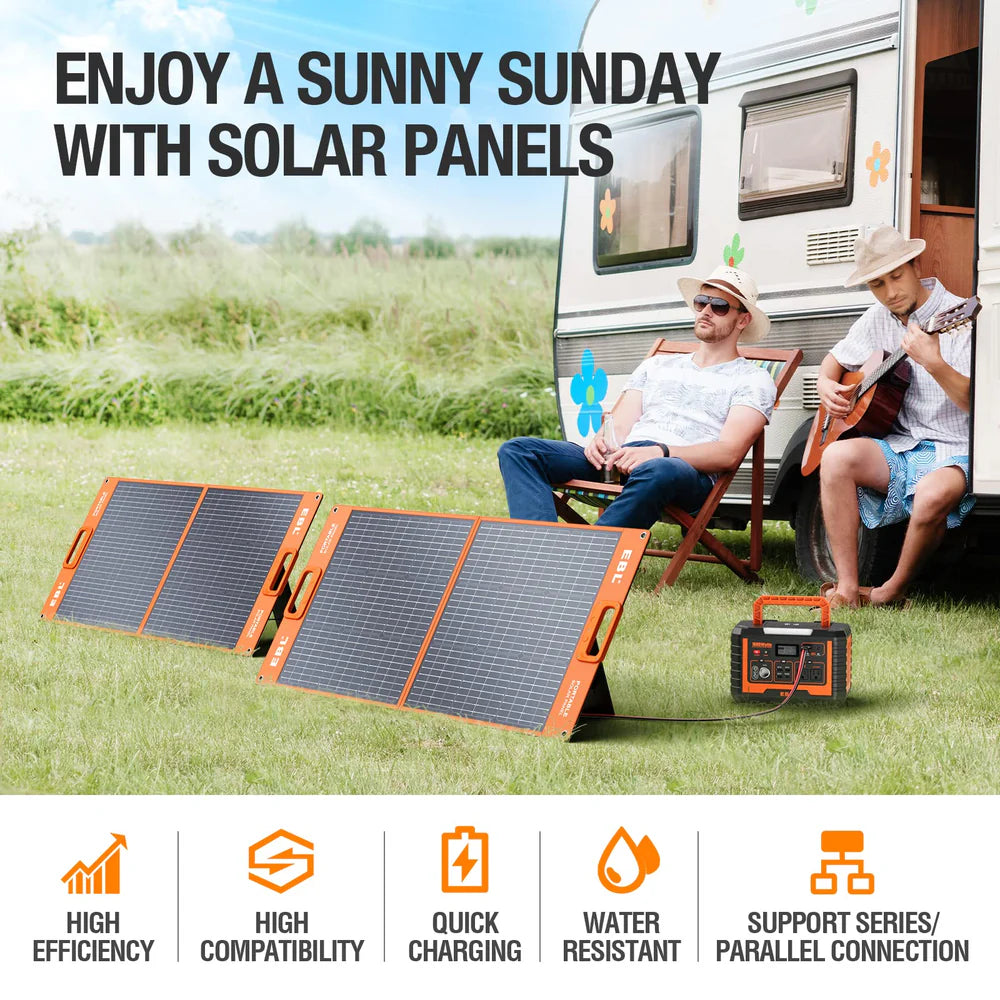 EBL Solar Apollo 100W Portable Solar Panel New