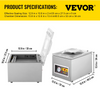 Vevor DZ-260S Vacuum Sealer Single Chamber Packaging Machine Food Saver New