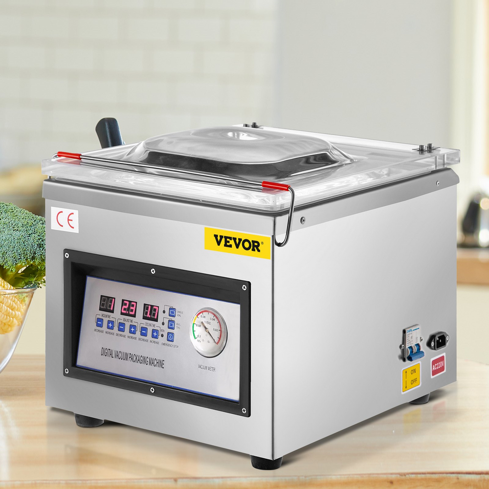 Vevor DZ-260C Vacuum Sealer Single Chamber Packaging Machine Food Saver New