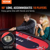 Vevor Poker Table 10-Player Foldable 90" Oval with Padded Rails Cup Holders and Wheels New