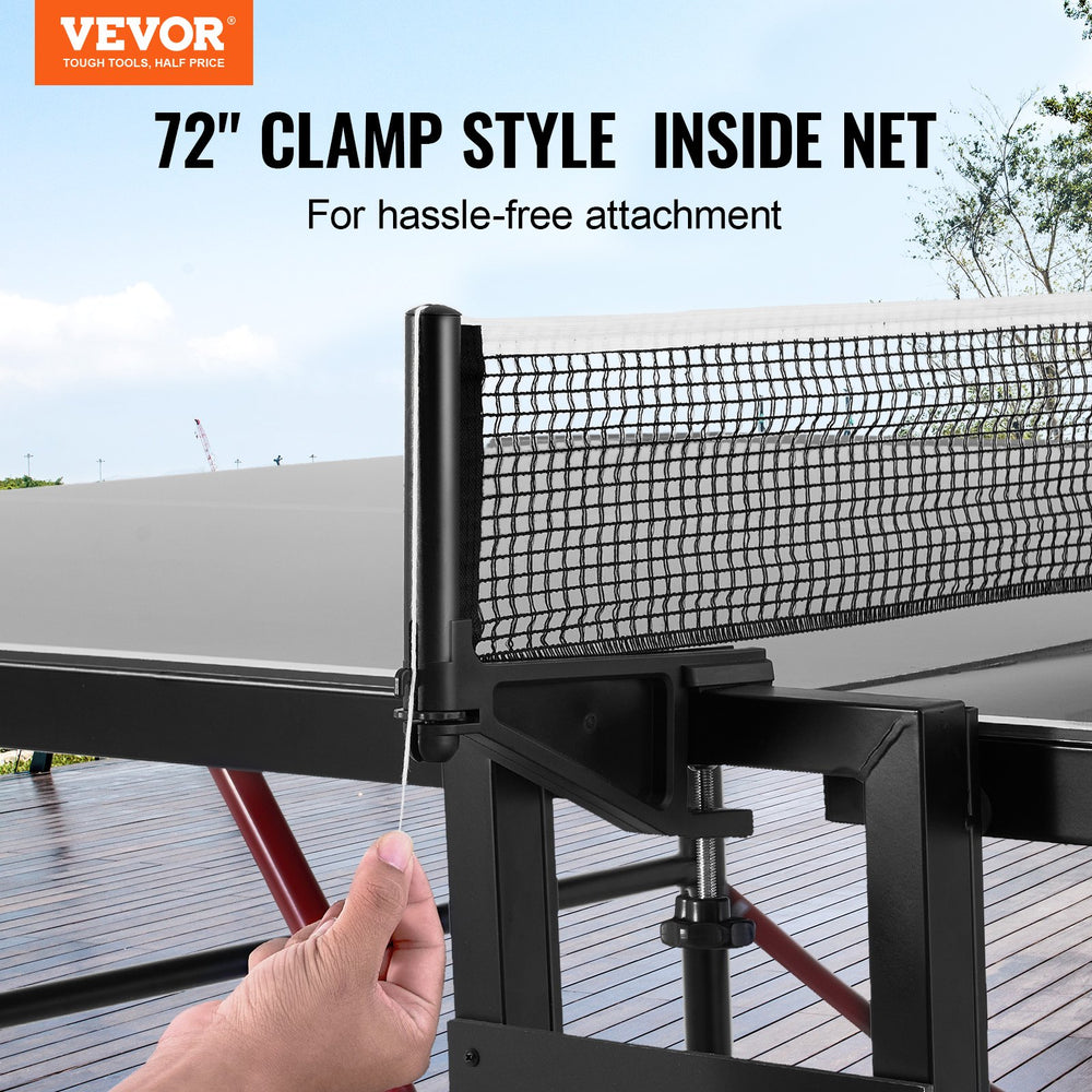 Vevor Foldable Ping Pong Table 108" x 60" Indoor/Outdoor with Net and Locking Wheels New