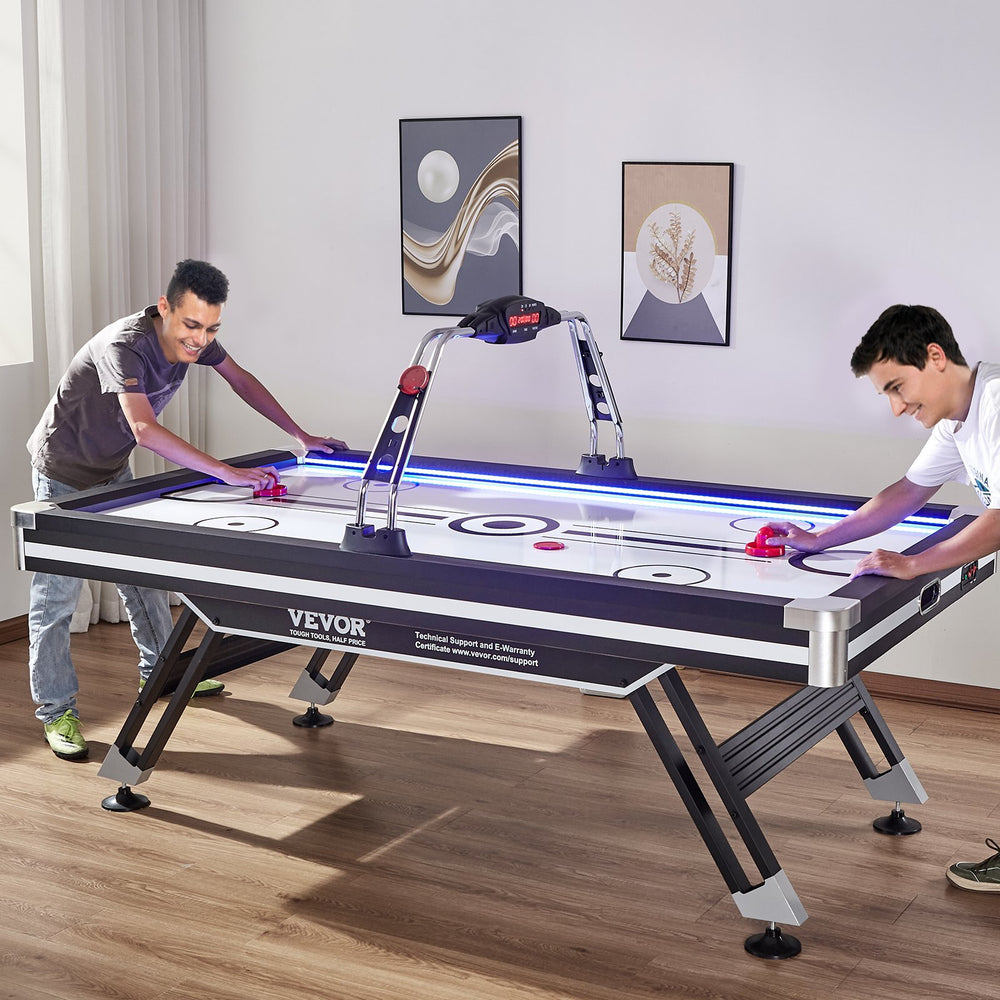 Vevor Hockey Table 89" Air-Powered Indoor LED Game with Electronic Scoreboard 2 Pucks and 2 Pushers New