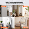 Vevor Full Length Mirror 71" x 32" Arched Floor Mirror with Stand Wall-Mounted Aluminum Alloy Frame New