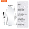 Vevor Full Length Mirror 71" x 32" Arched Floor Mirror with Stand Wall-Mounted Aluminum Alloy Frame New