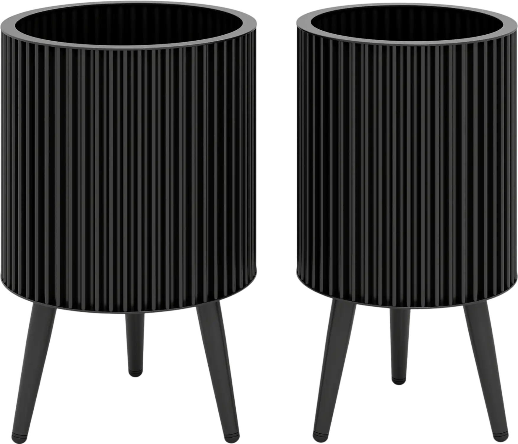 Costway Decorative Flower Pots w/ Stand & Drainage Holes Set of 2 23887399 New