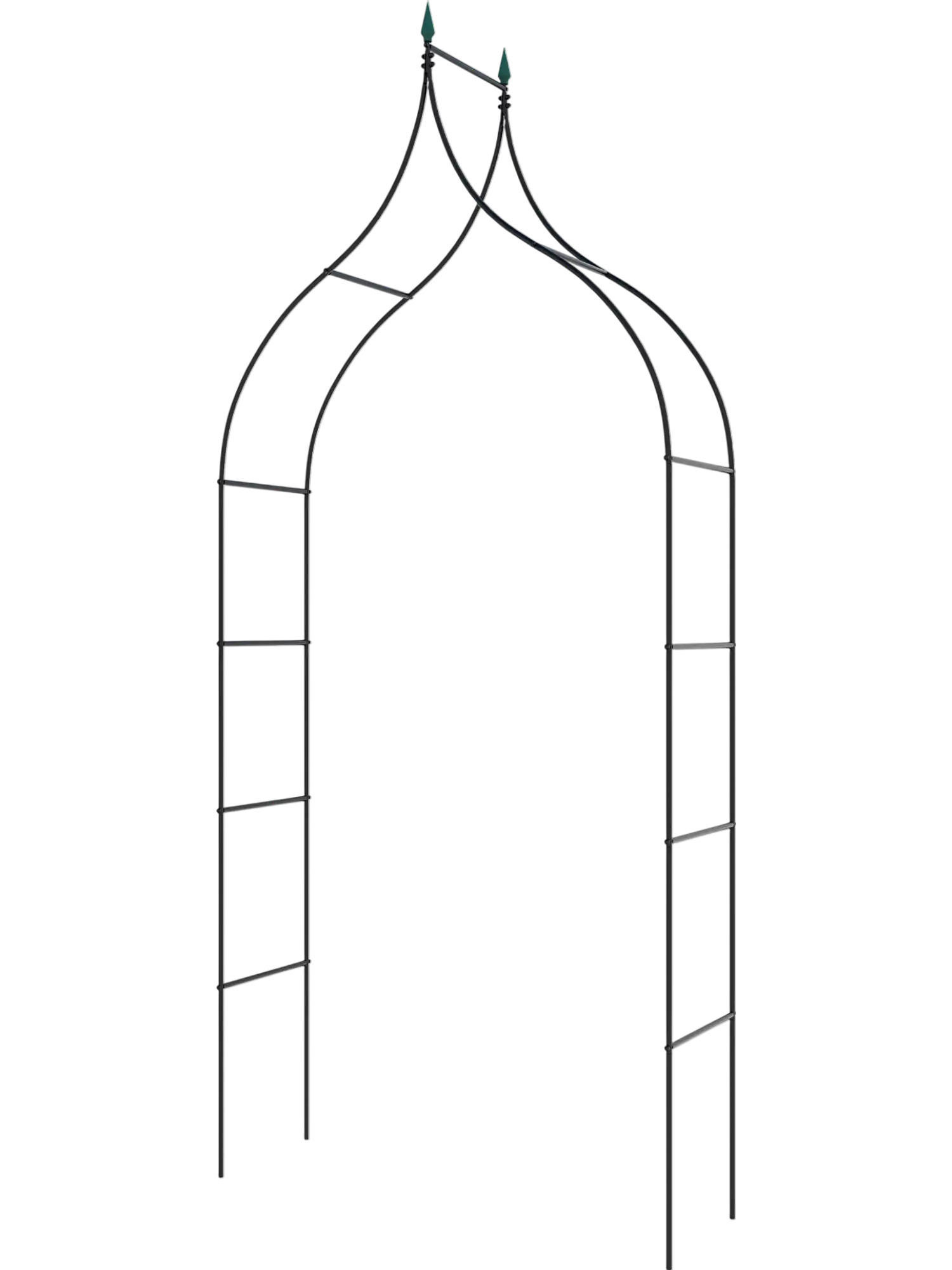 Costway 9.5' Decorative Metal Garden Arch Wedding Party Vine Rose Climbing 45178369 New