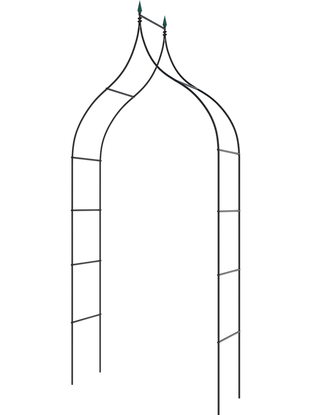 9.5 Feet Decorative Metal Garden Arch for Vine Rose Climbing Wedding Ceremony Party Decoration