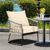 Deep Seat Chair Cushion Pads Set with Rope Belts for Indoor and Outdoor-Beige - Gallery View 1 of 10