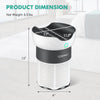 Air purifier with sleep mode, 15 inches tall, features 3-stage filtration and 360° air intake for rooms up to 1300 sq.
