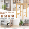 Natural 26-inch dining bar stool with woven paper rope seat, sturdy rubber wood, ideal for indoor and outdoor use.