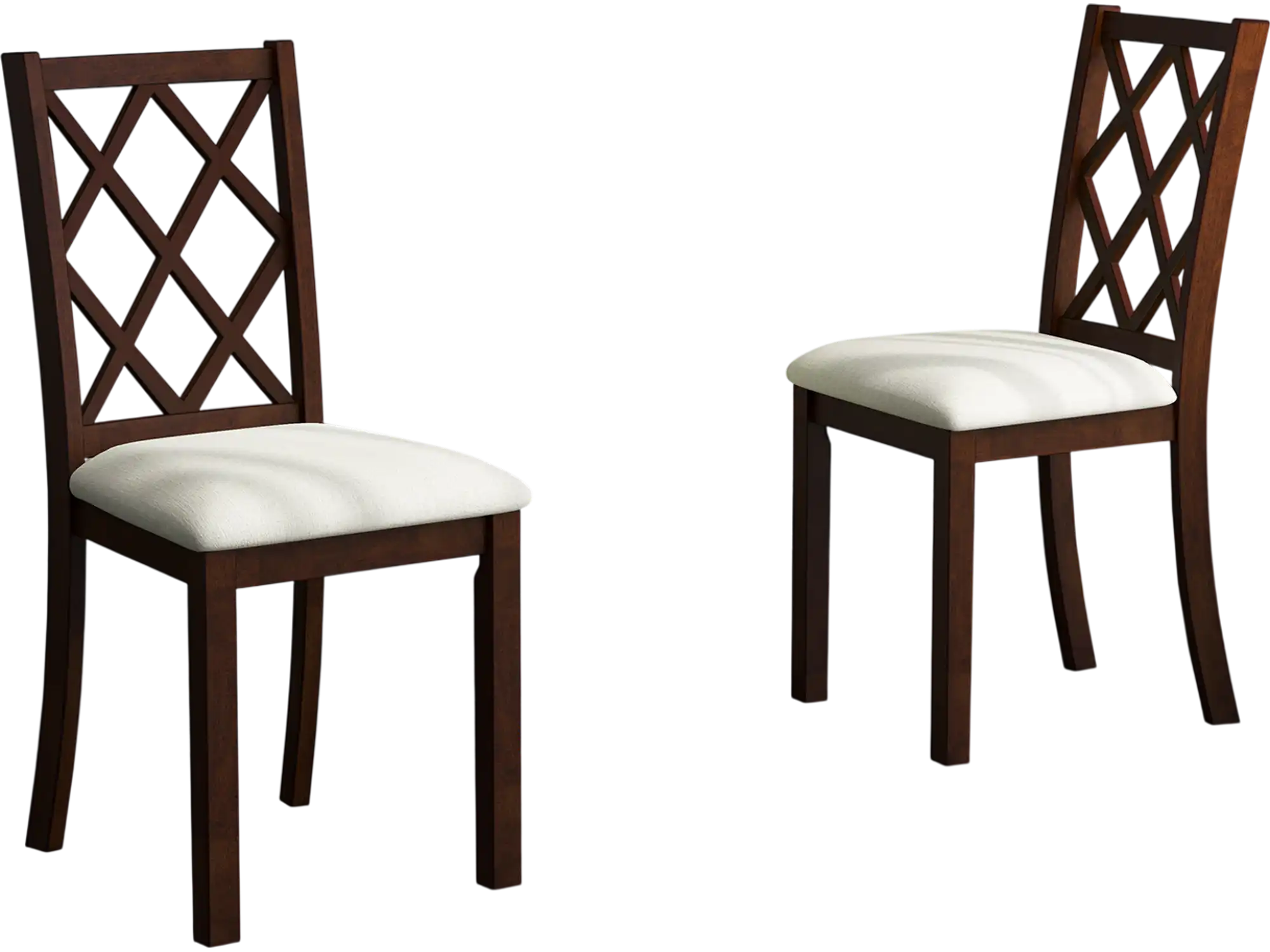 Costway Dining Chairs Set of 2 Upholstered Wood Kitchen Chair Brown 78419523 New