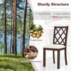 Brown dining chair with upholstered seat cushion, rubber wood legs, and ergonomic design for comfort in various.