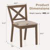 Brown dining chair with upholstered seat, X-shaped backrest, and ergonomic design for comfort in modern kitchens.