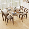 Modern dining chair set of 2 with upholstered seats and X-shaped backrest, perfect for kitchens and dining rooms.