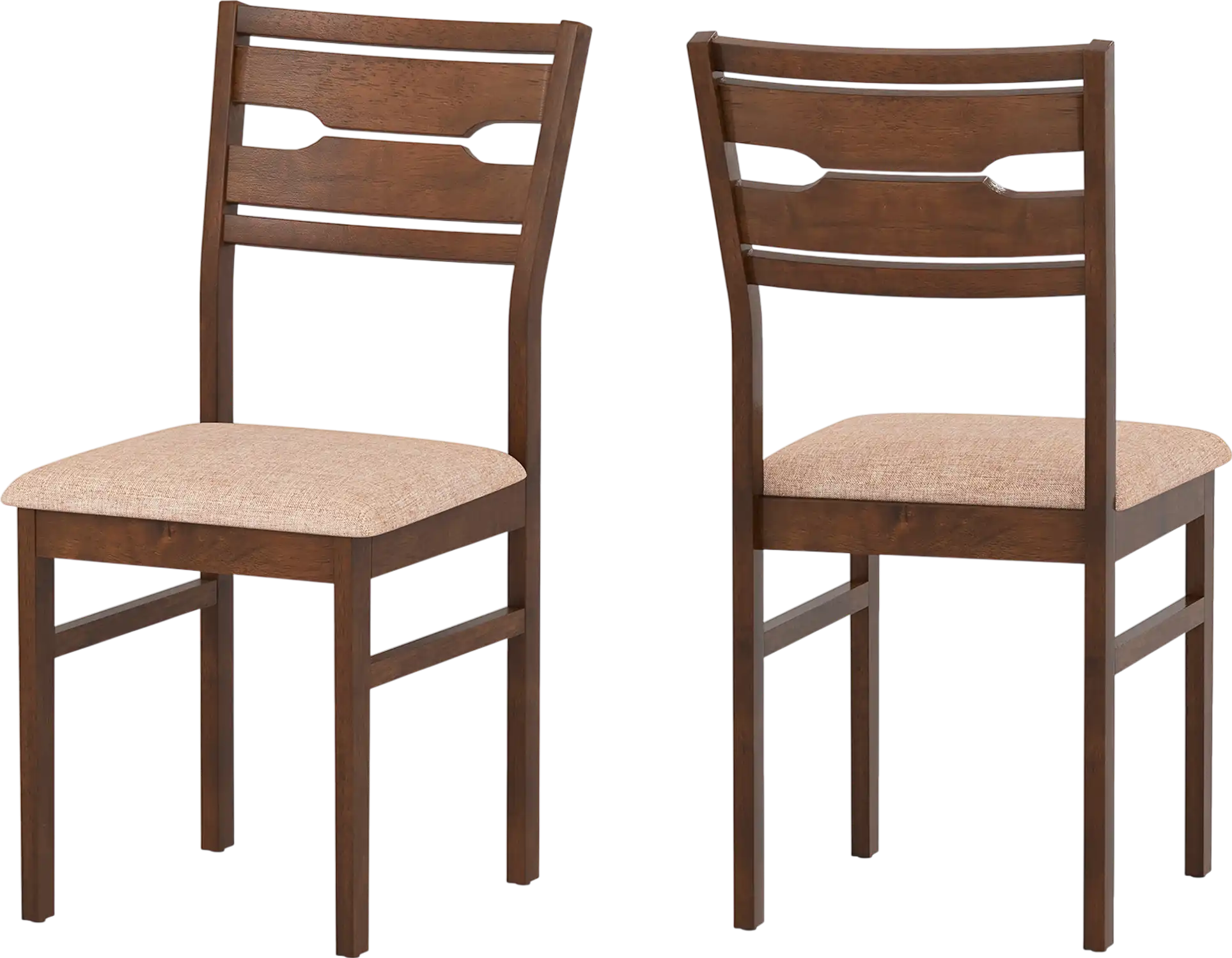 Costway Dining Chairs Rubber Wood Padded Seat Set 23014260 New
