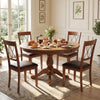 Walnut dining chair set featuring a curved high backrest and sponge padded seat, perfect for stylish kitchen dining.