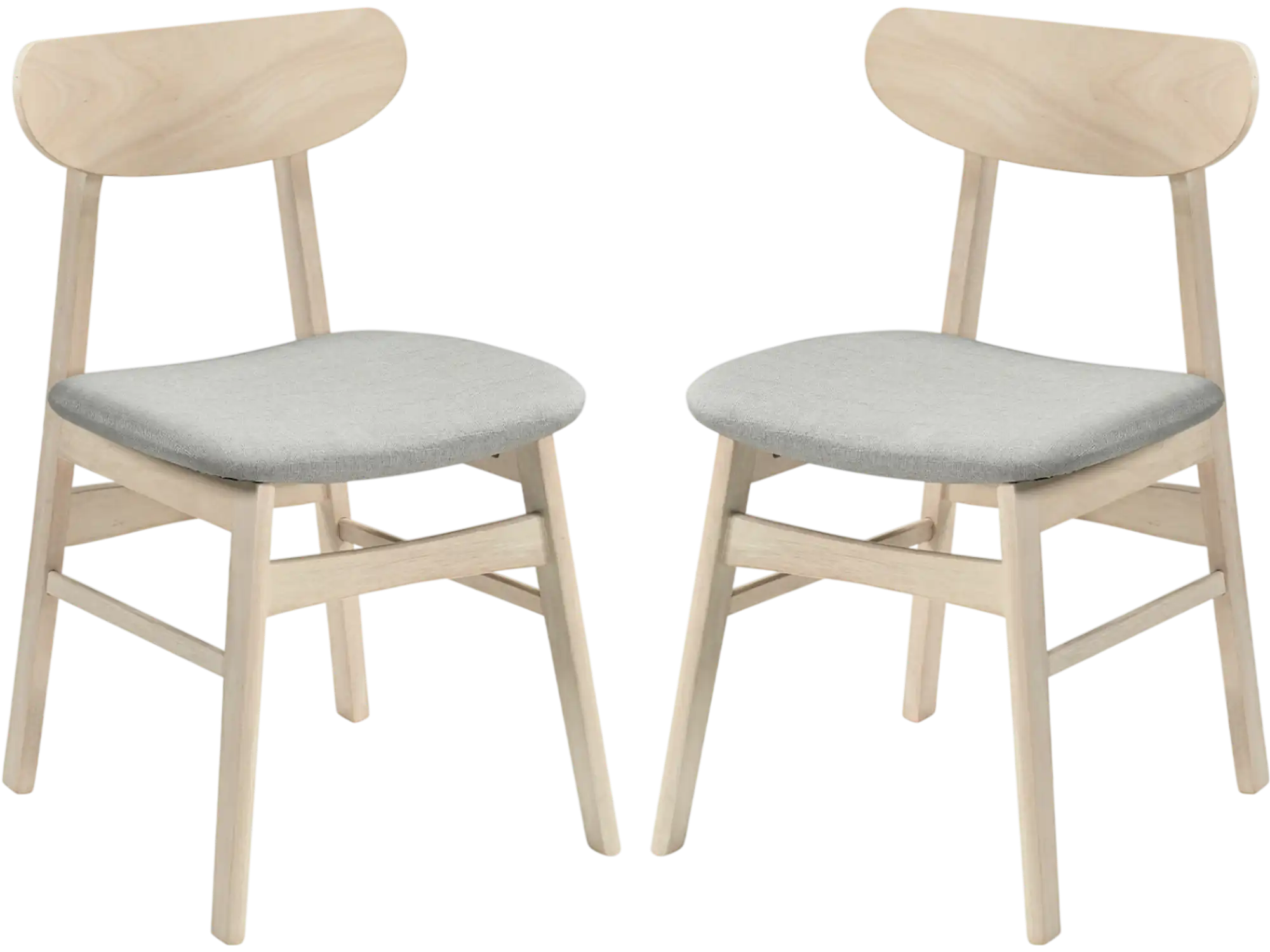 Costway Fabric Upholstered Armless Dining Chair Set of 2 39449745 New