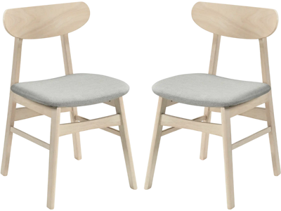 Costway Fabric Upholstered Armless Dining Chair Set of 2 39449745 New