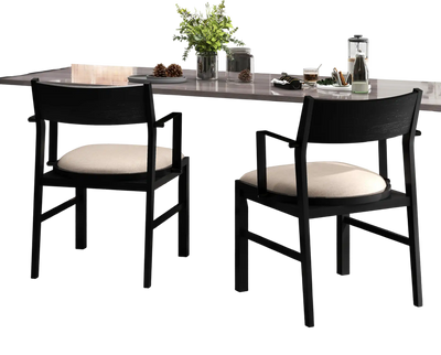Costway Set of 2 Dining Chairs Contoured Backrest Padded Seat Beige 26137589 New