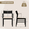 Dining chair dimensions with contoured backrest and padded seat, sturdy wood construction, supports 400 lbs, ideal for.