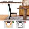 Curved cross back dining chair set in beige with ergonomic backrest for healthy posture, perfect for dining rooms.