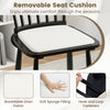 Removable seat cushion on a black Windsor dining chair, featuring breathable linen fabric and soft sponge filling for.