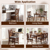 Walnut dining chairs set of 2 with padded seats, ergonomic backrest, ideal for kitchen or living room use.