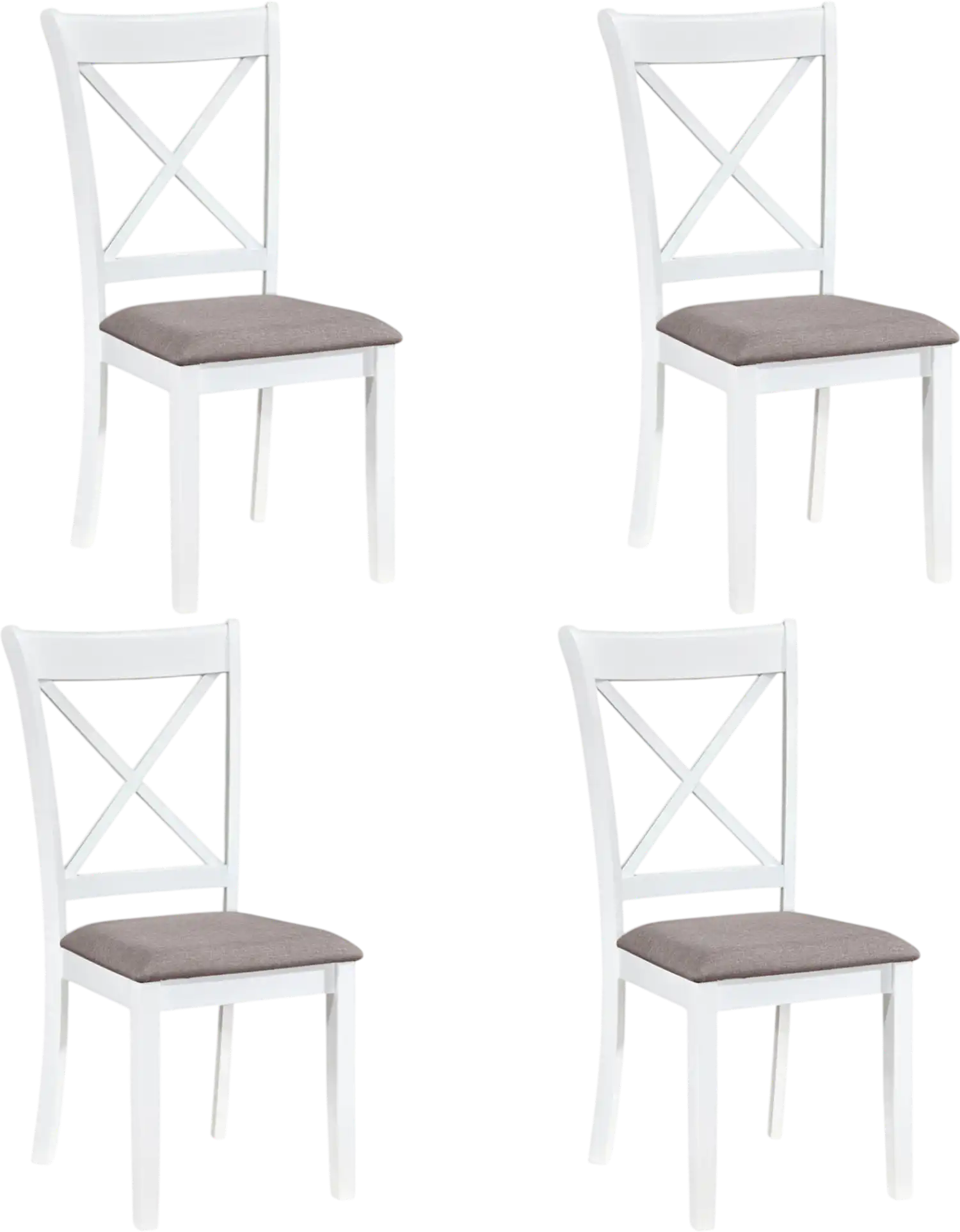 Costway Set of 4 Rubber Wood Dining Chairs Padded Seat Backrest 94921135 New