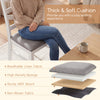 Dining chair set with thick sponge cushions and breathable linen fabric, ideal for kitchen and dining room comfort.