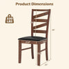Walnut dining chair with ergonomic backrest, rubber wood legs, and PU leather upholstery, ideal for kitchen use.
