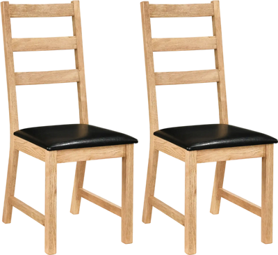 Costway Farmhouse Dining Chairs Set of 2 Hollowed Backrest 22462764 New
