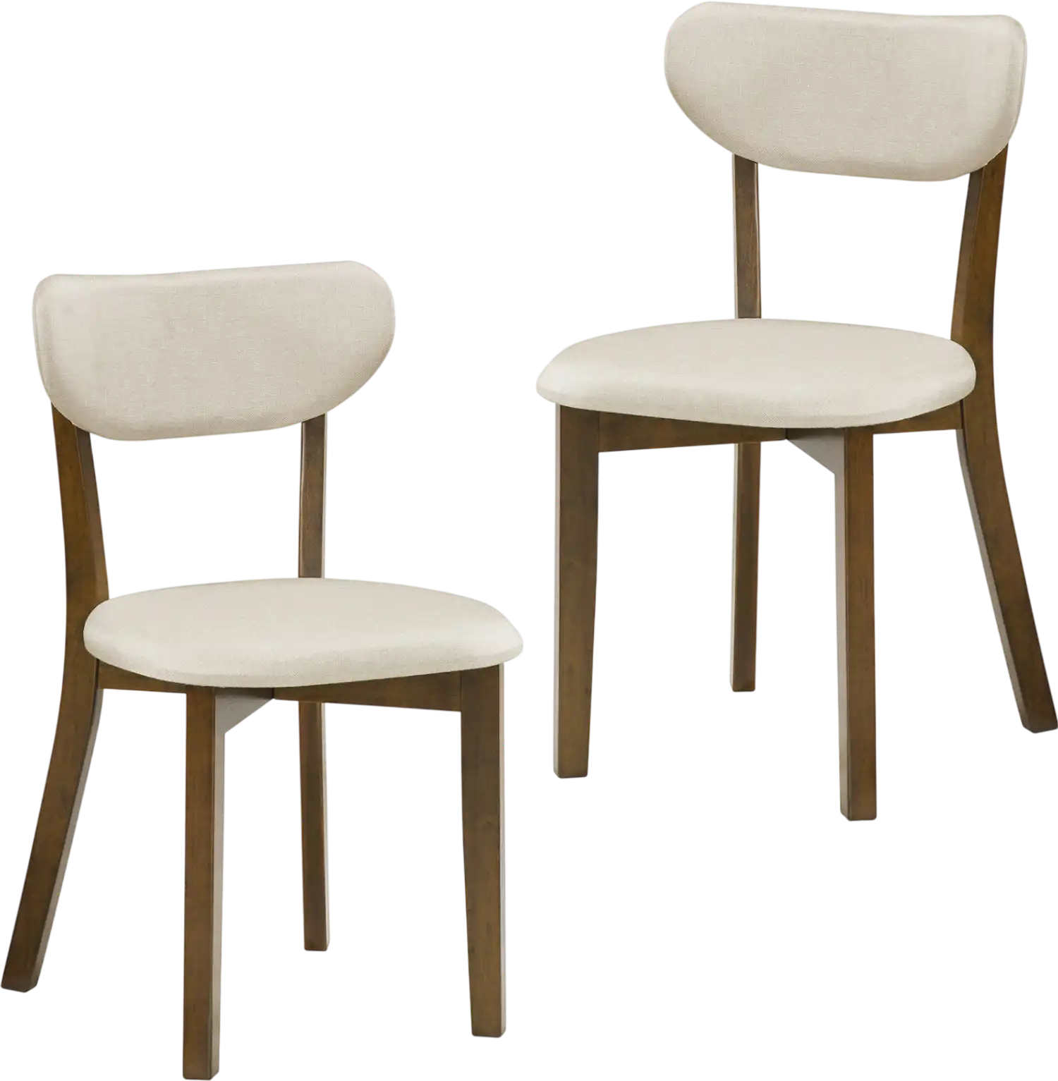 Costway Set of 2 Upholstered Dining Chairs Mid-Back Rubber Wood Frame 13476895 New