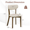 Upholstered mid-back dining chair with solid rubber wood frame, measuring 32.5" high, ideal for dining rooms and.