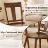 Ergonomic dining chair with a solid wood backrest and hip-contoured seat, perfect for kitchens and dining rooms.