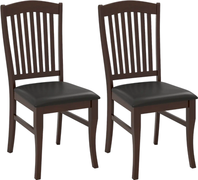 Costway Set of 2 Mid-Century Dining Kitchen Side Chairs Armless 571389462 New