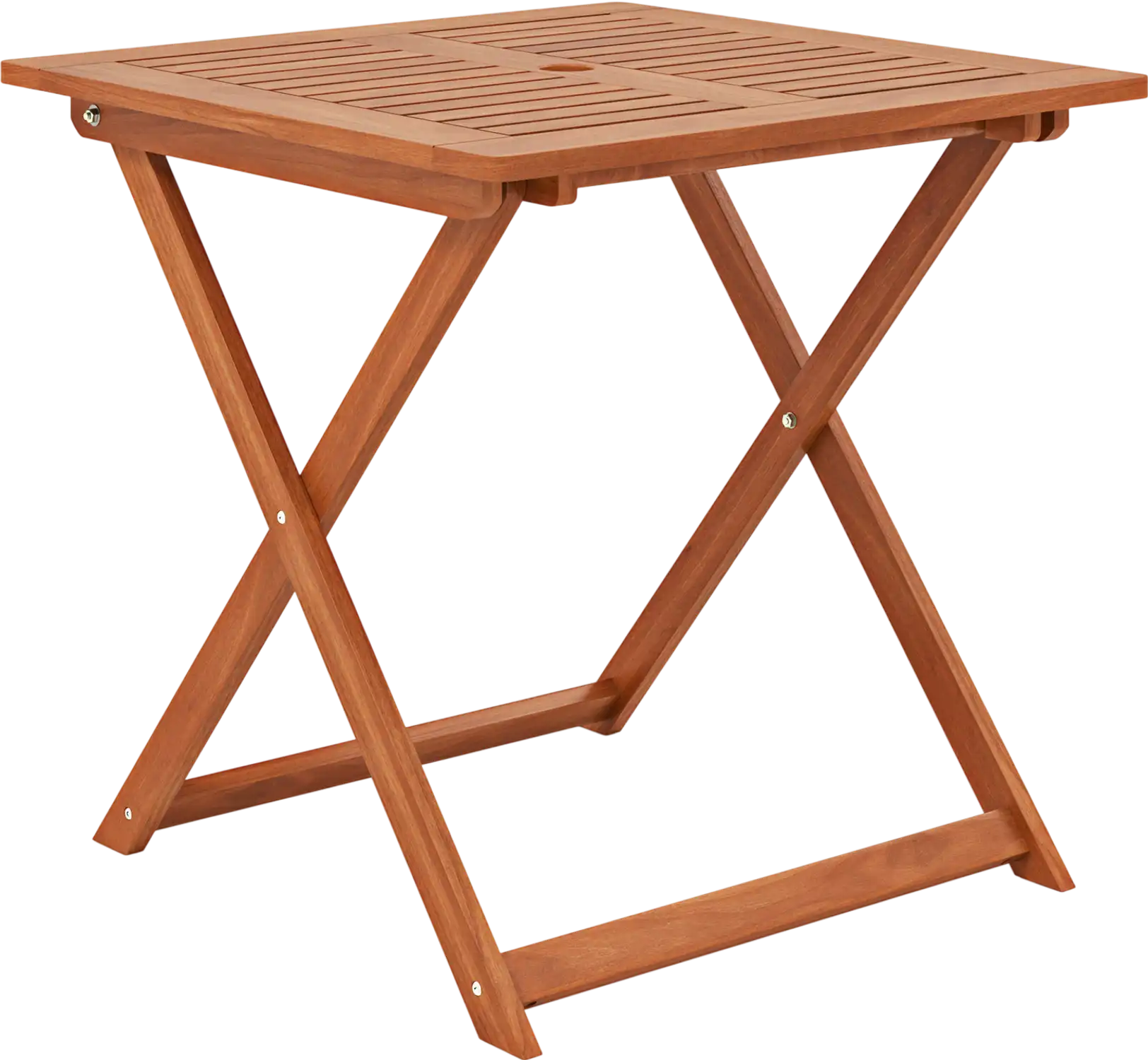 Costway Patio Dining Table w/ Teak Painting & Umbrella Hole 29.5