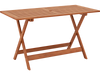 54.5 Inch x 27.5 Inch  Patio Dining Table with Teak Painting and Umbrella Hole