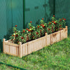 Divisible planter box made of painted fir wood, featuring drainage holes, for growing vegetables in your garden.