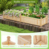 Divisible planter box made of painted fir wood, featuring drainage holes and removable liner for healthy plant growth.