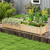 Divisible 91 x 24 x 16 inch planter box made of painted fir wood, featuring drainage holes and a removable liner for.
