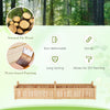 Divisible planter box made of natural fir wood, featuring drainage holes and a removable liner for healthy plant growth.