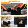 Plush calming dog couch bed with anti-slip bottom, perfect for protecting furniture from pet hair and dirt.