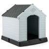 Dog house for small dogs made of waterproof plastic with elevated floor, designed for year-round comfort and easy.