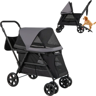 Costway Dog Stroller for Small Medium Senior Elderly Dogs Dual Entry 358914267 New