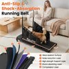 Dog treadmill with anti-slip running belt, remote control, and LCD display, designed for small to medium dogs indoors.
